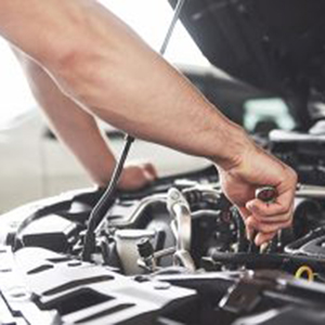 working in engine compartment